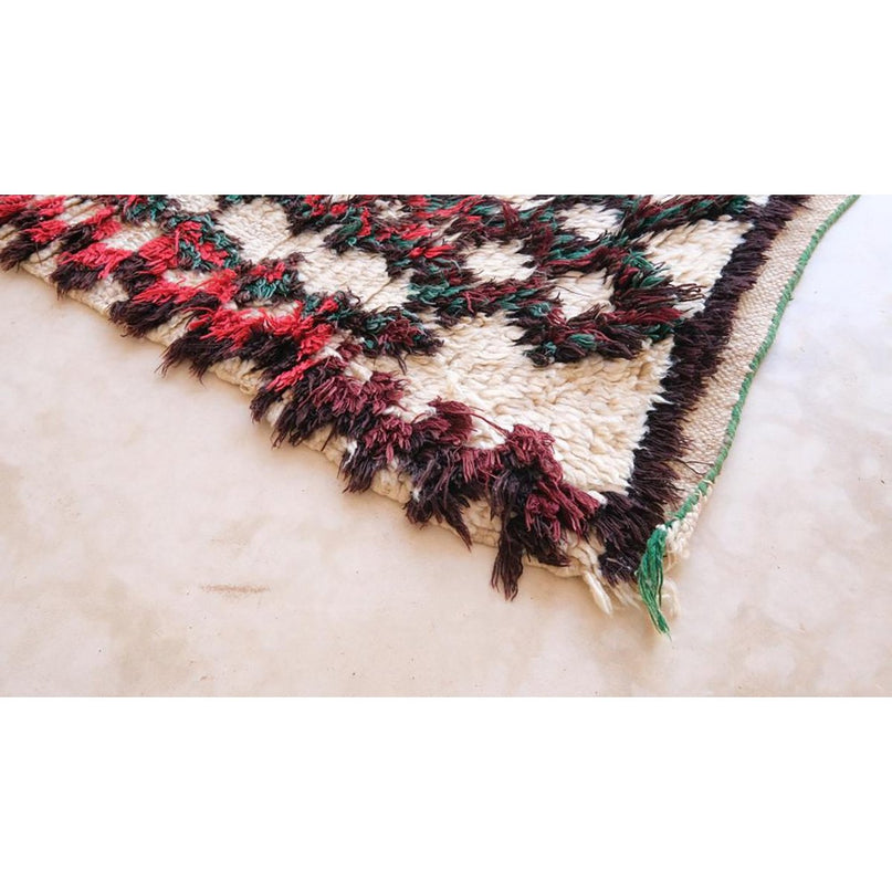 Zuiver wollen Marokkaans Berber-tapijt 74 x 164 cm