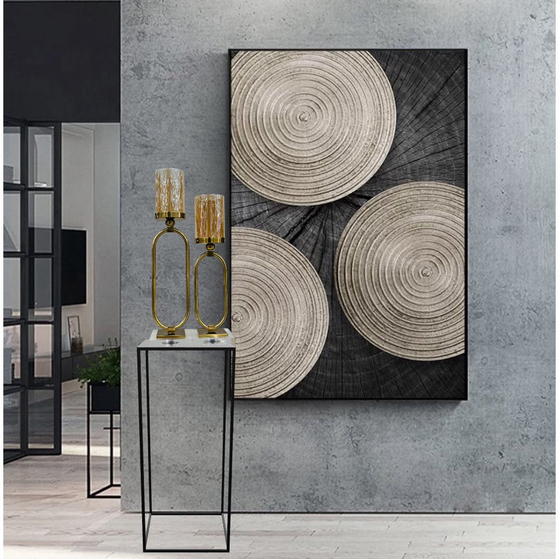 CANDLESTICK | GLASS | GOLD ZH02 Small size: 12*8.5*40