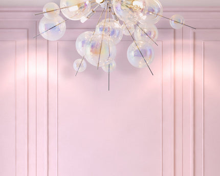 Plafondlamp "explosie" iris gemaakt van metaal en glas, G9 -versies, plafondlamp voor eetkamer, woonkamer, gang of kantoor, Ø57 cm