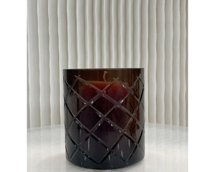 Hurricane Kristallen Lamp Windlicht Middelbruin (cc2101-140kristal-choc-middelgroot)