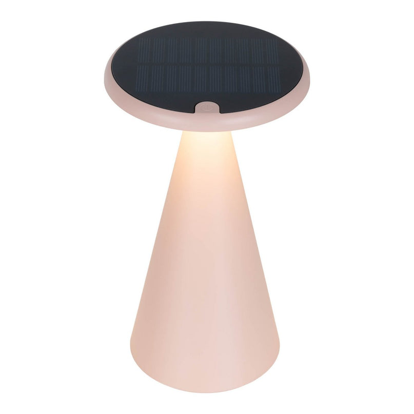 Zonne -batterijlamp "Palu" voor buiten en binnen, gemaakt van plastic in roze, 20 cm hoog