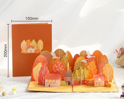 3D Card-vier seizoenen verjaardagskaart