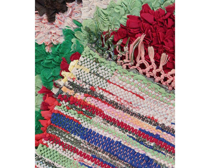 Marokkaans Berber-tapijt van gerecycled textiel 89 x 172 cm