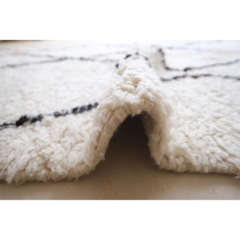 Zuiver wollen Marokkaans Berber-tapijt 140 x 253 cm