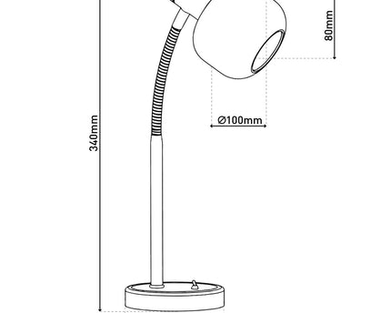 Tafellamp "Libby", klassieke tafellamp gemaakt van messing gekleurd metaal en getinte glas in Amber, met E14-aansluiting, voor eetkamer, woonkamer, gang of kantoor, 34 cm hoog