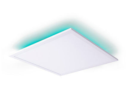 Smart Home LED -achtergrondverlichting Paneel zijlengte 45 cm, veel functies, transportlamp gemaakt van metaal en plastic, geïntegreerde LED's
