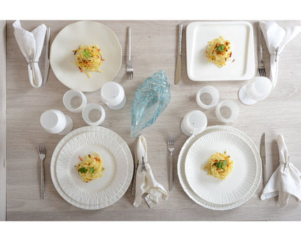 Assiette Plate Blanche Flora 26.6x26.6x2cm