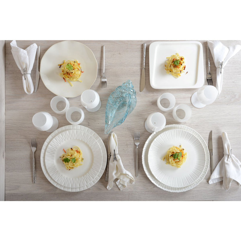 Assiette Plate Blanche Flora 26.6x26.6x2cm