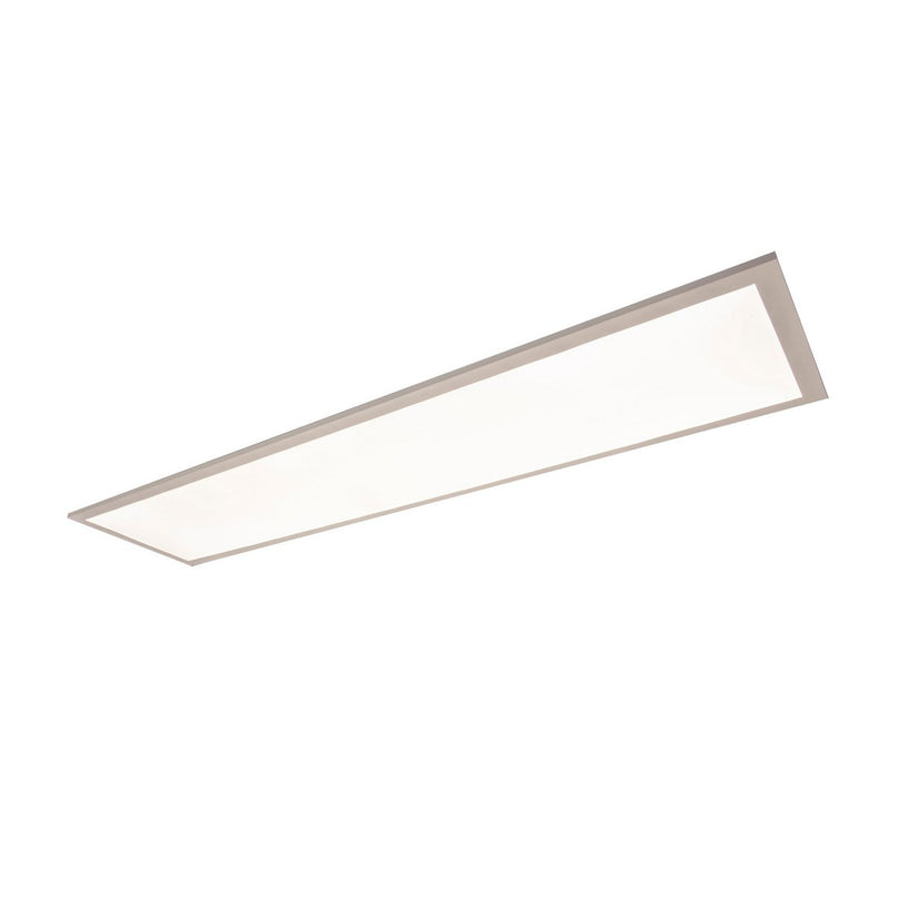 LED -paneel plafondlamp "Nico", functionele metalen plafondlamp en plastic in het wit, met vaste LED's en vele functies, ideaal voor kantoor, oefening of workshop, ca.