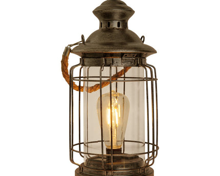 LED decoratief zonnelampje "Bruno" gemaakt van metaal, glas en plastic, koper, met een stevig ingebouwde LED, voor buiten