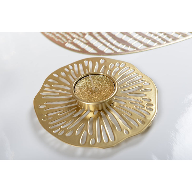 Gouden metalen kandelaar waterdicht