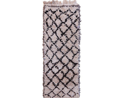 Zuiver wollen Marokkaans Berber halkleed 73 x 188 cm