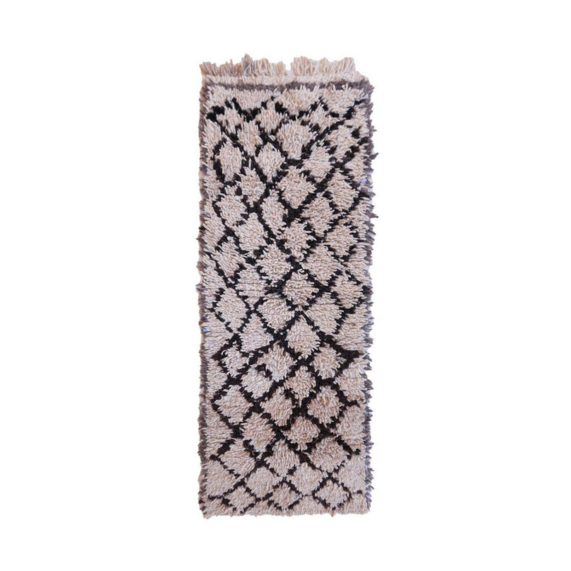 Zuiver wollen Marokkaans Berber halkleed 73 x 188 cm