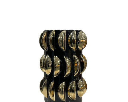 Vaas zwart met goud midden 11654-10