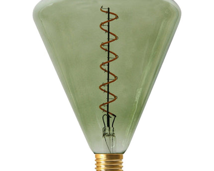 LED -lamp "Dilly" E27 -versie, 4 watt, metaal en glas in groen