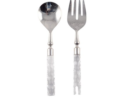 Hammered Silver Salad bestek
