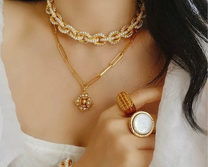Vintage geïnspireerde parelketting
