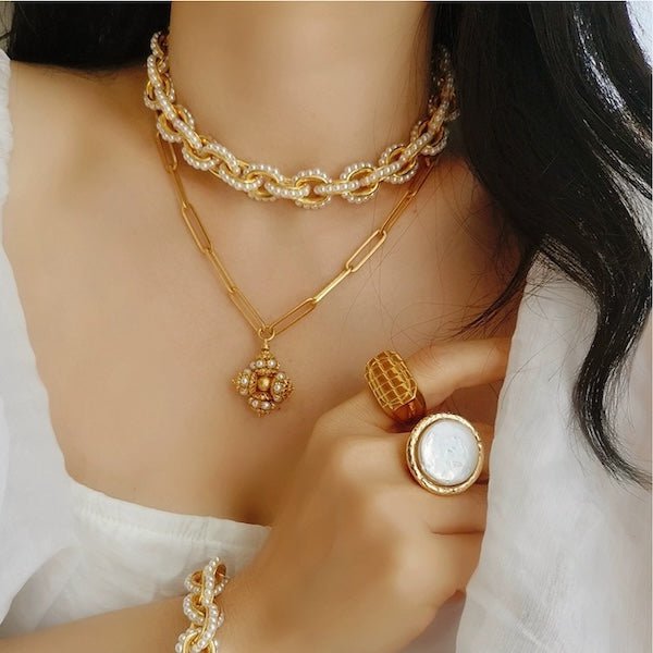 Vintage geïnspireerde parelketting