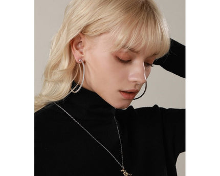 Oversized sprankelende hoepeloorbellen - 360 graden glamour