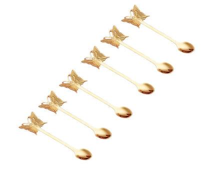Golden Butterfly Dessert Spoon - veel van 6