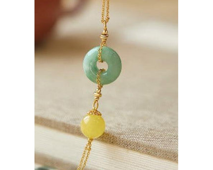 Jade en Amber Goodluck armband