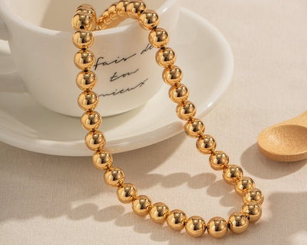 Minimalistische dikke look kralen ketting
