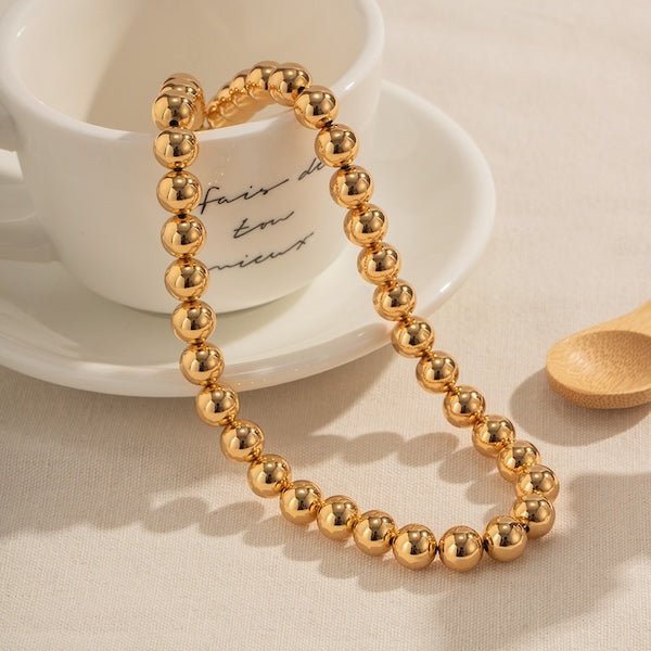 Minimalistische dikke look kralen ketting