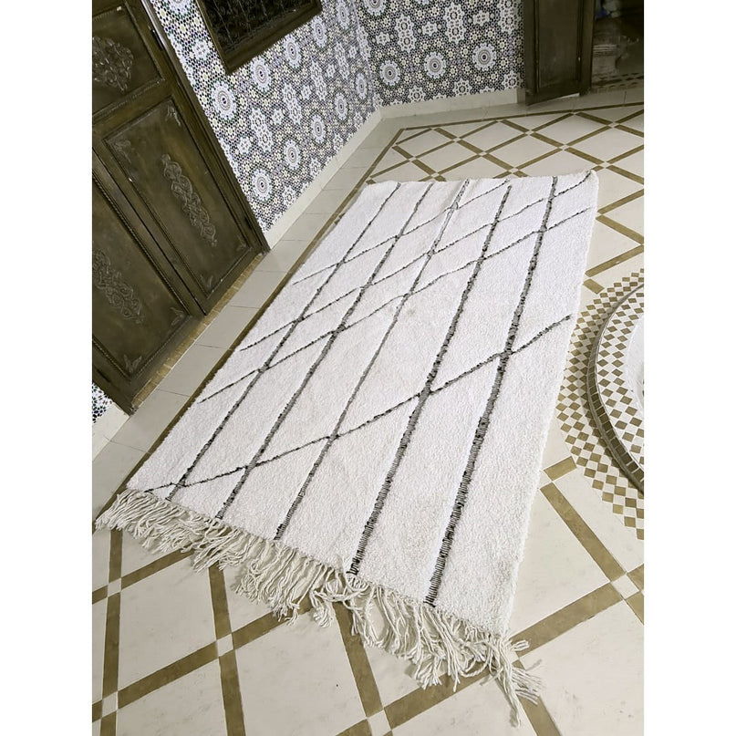 Berber vloerkleed Beni Ouarain zuivere wol 160 x 255 cm