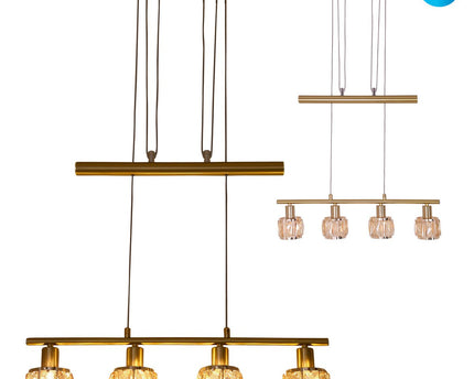 LED balanceerpendellamp "Josefa" E14 kooldraad