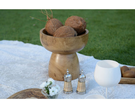 Houten staande decoratieve snit 23,5x23.5x24,5 cm