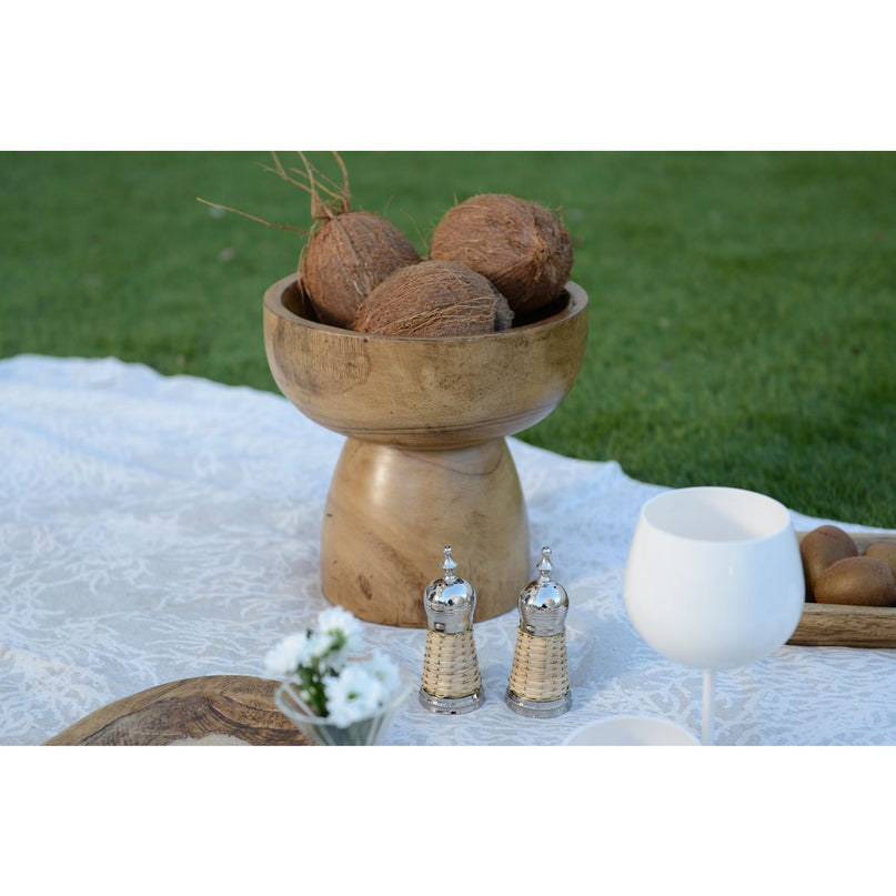 Houten staande decoratieve snit 23,5x23.5x24,5 cm
