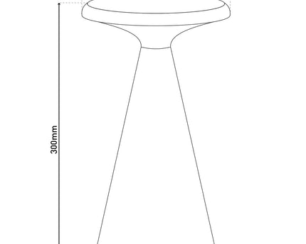 Zonne -batterijlamp "Palu" voor buiten en binnen, gemaakt van plastic in geel, 20 cm hoog
