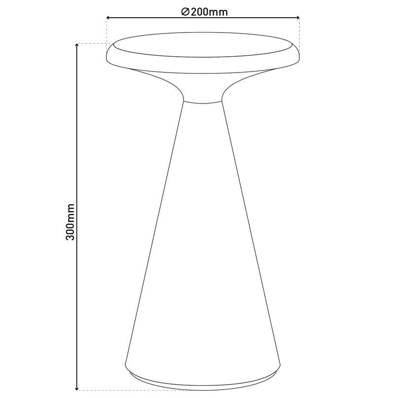 Zonne -batterijlamp "Palu" voor buiten en binnen, gemaakt van plastic in geel, 20 cm hoog