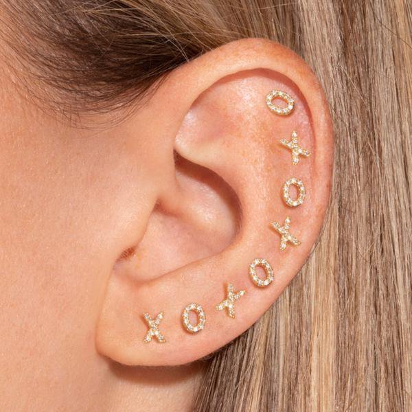 Sprankelende XOXO kleine oorstekers