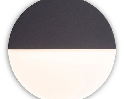 LED -wandlamp "Sobrio", gemaakt van metaal en plastic in antraciet, met geïntegreerde LED