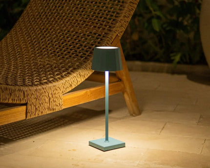 William Amsterdams blauwe oplaadbare ijzeren tafellamp – dimbaar, batterij van 120 uur, USB-C