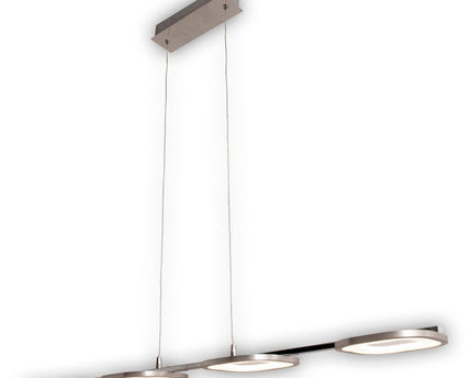 LED hanglamp "balk" gemaakt van metaal en plastic in stalen blank, met geïntegreerde LED