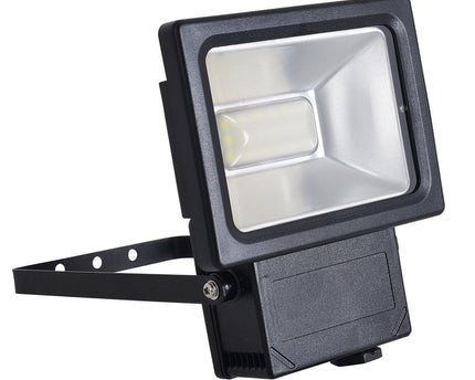 LED Outer Lamp "Spotlight" gemaakt van metaal en glas in het zwart, met geïntegreerde LED