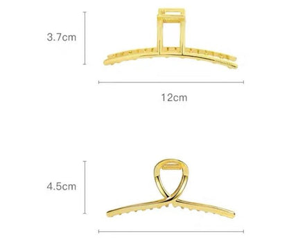 Minimalistische lijn grote klauw metalen haarclips