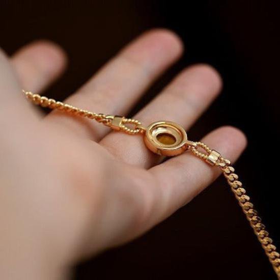 Kettingarmband met tijgeroogsteen