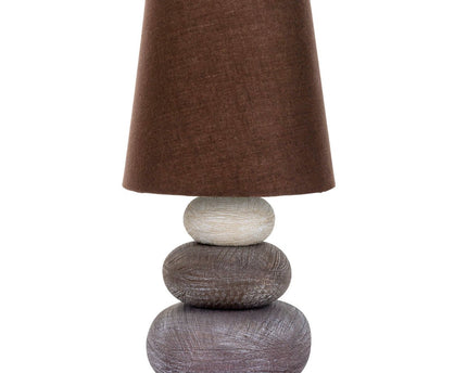 Keramische tafellamp "Stoney", keramische tafellamp in bruin, met E14 -aansluiting, tafellamp voor eetkamer, woonkamer, gang of kantoor, of als een bedlamp, 31 cm hoog