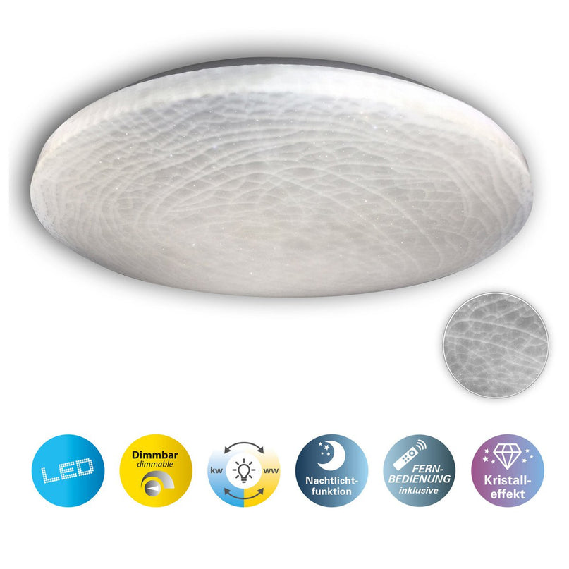 LED plafondlamp "Polaris" d: 48cm kristaleffect