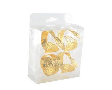 Ronde van servetten gouden bladeren - veel van 4