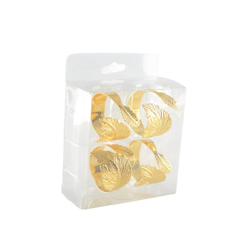 Ronde van servetten gouden bladeren - veel van 4