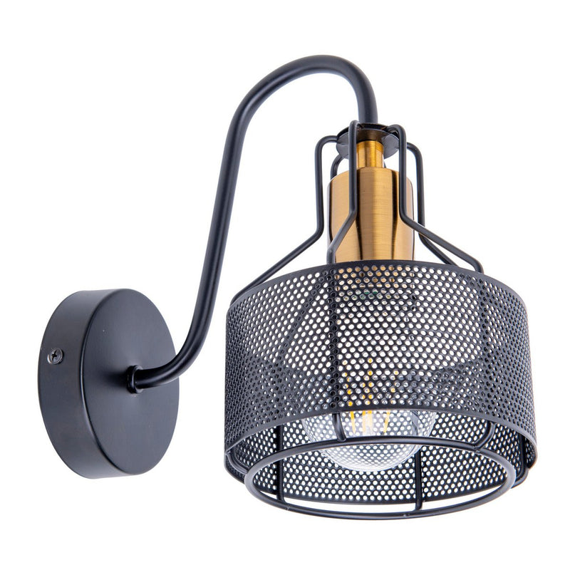 1er Wall Lamp Spot "Foro" gemaakt van metaal in het zwart, met E27 -versie, ongeveer 22 x 13,5 x 23 cm. Stijlvolle verlichting voor woonkamer, eetkamer of keuken.