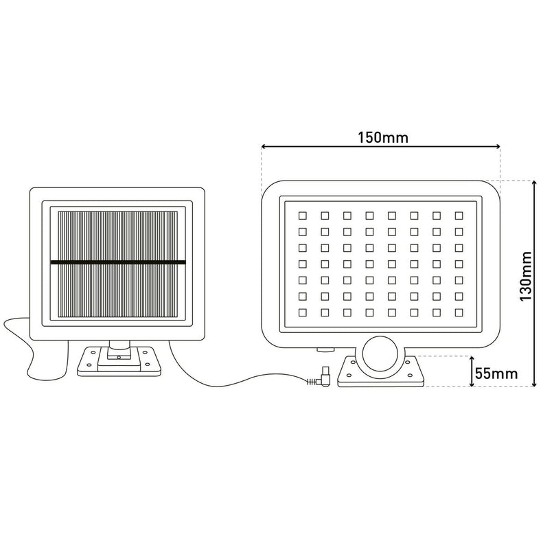 2 Set LED LED Solar Outer Wall Lamp "Pepe", voor buiten, wandlamp - Plastic in zwart, met geïntegreerde LED - wandlampen buiten