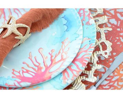 Platte plaat in melamine koraal 28x28x2.5 cm
