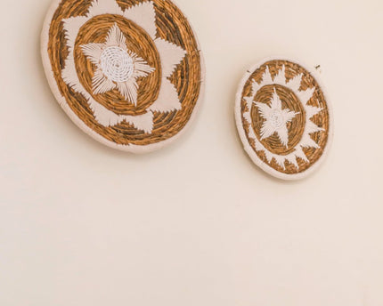 Wanddecoratie | Wandmand | Decoratieve schaal GUMA van bananenvezel (2 maten)