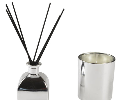 Freesia kaarsen en zilveren zilveren zilveren parfum zilver