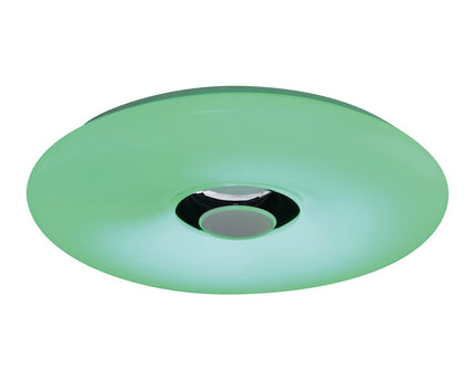 LED -plafondlicht "Nashville" Ø 40 cm, vele functies, gemaakt van metaal en plastic, wit, met geïntegreerde LED's, verlichting voor woonkamers, gang of kantoor